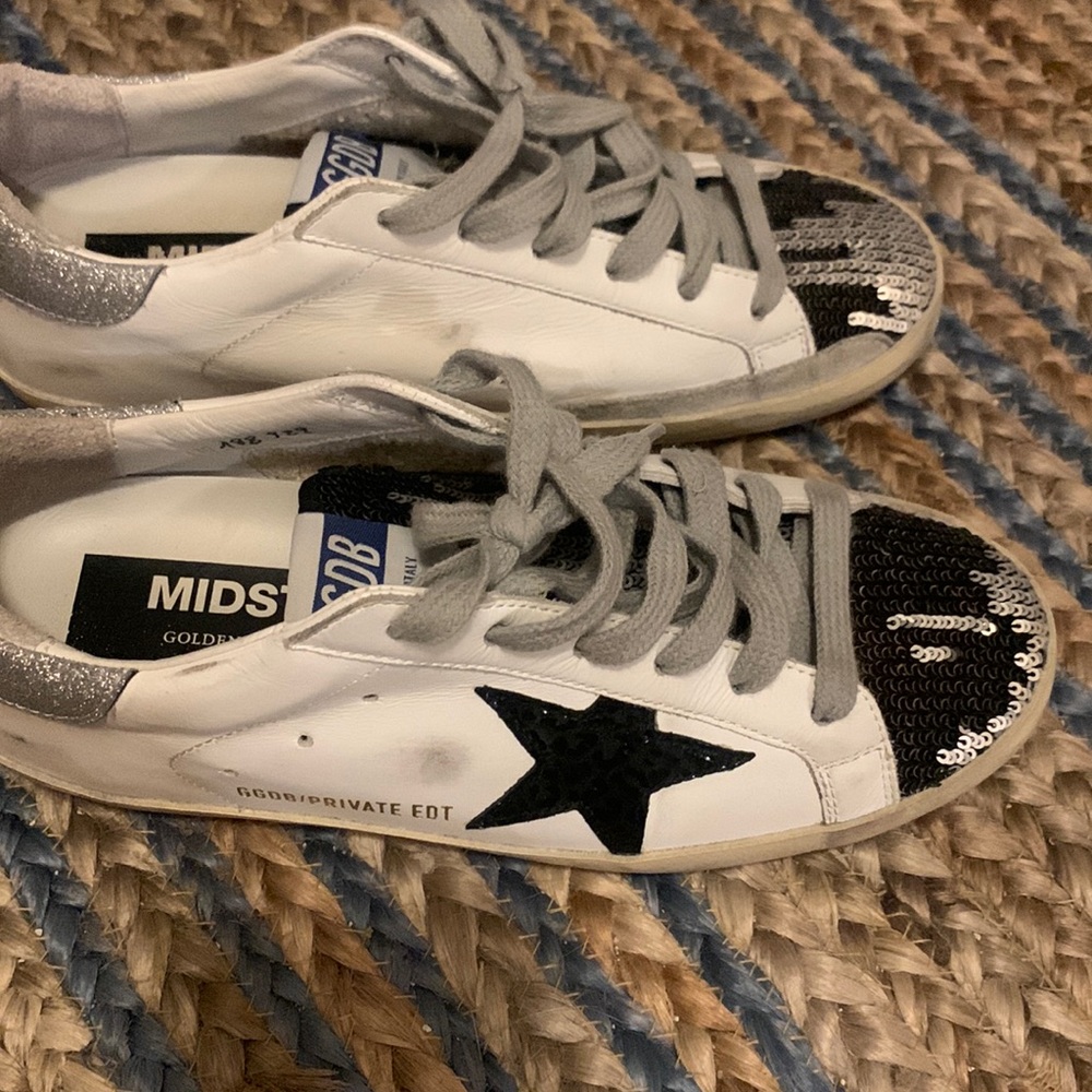 White and Grey Golden Goose sneakers